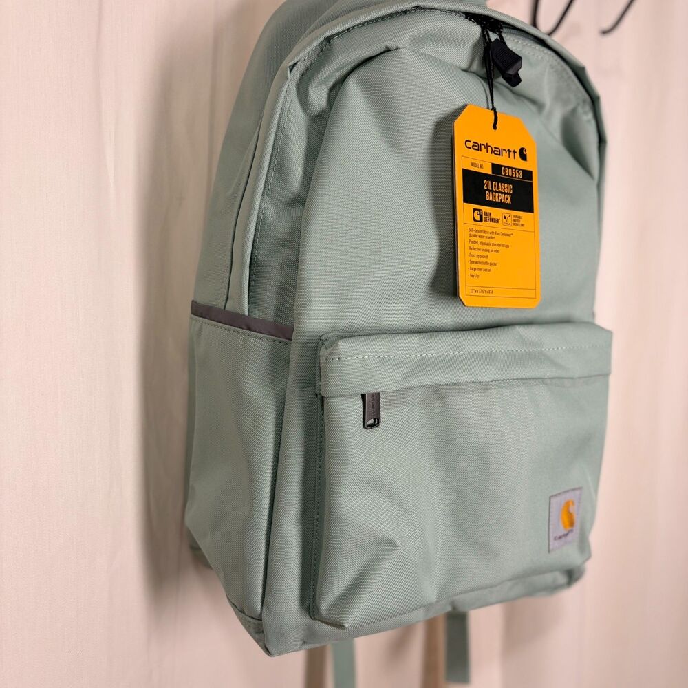 NWT Carhartt 21L Classic Backpack Laptop Bag Seabrook Sage Green Rain Defender